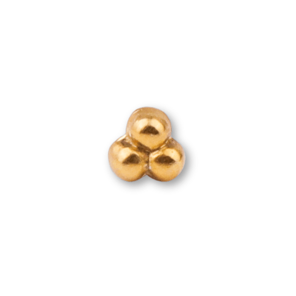 Gold pyramid nose pin