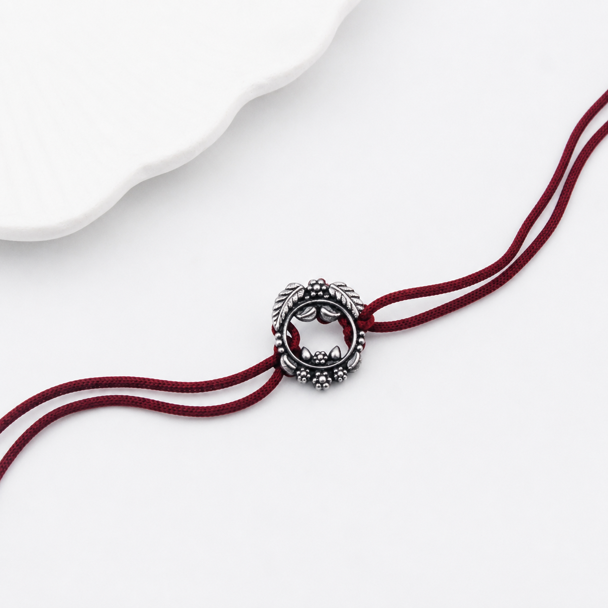 Handcrafted Silver Rakhi/Pendant