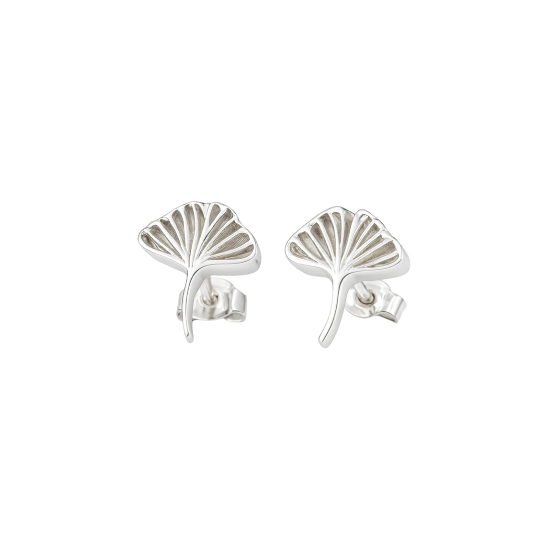 Silver Gingko Leaf Stud | 92.5 Silver