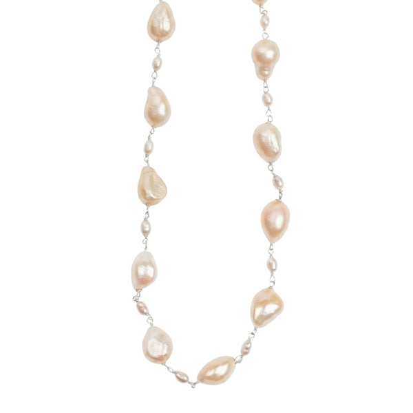 Fresh Water and Rice Pearl Ganthan Necklace