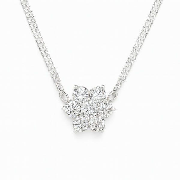 CZ flower chain - Big | CZ | 92.5 Silver