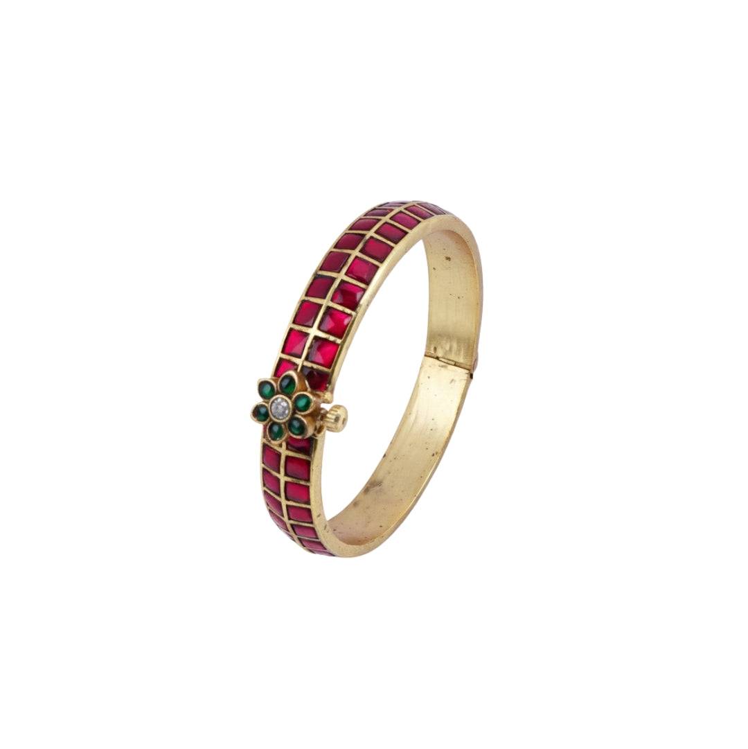 22K Gold-Plated Fashion Bangle (Single) front view featuring an elegant design and premium gold-plated finish
