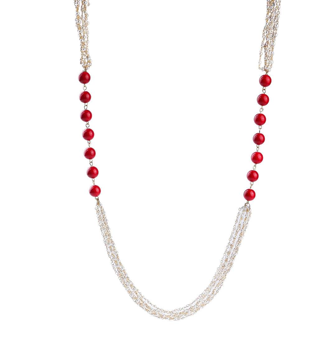22K Gold-Plated Fashion Necklace front view featuring an elegant design and premium 22K gold-plated finish