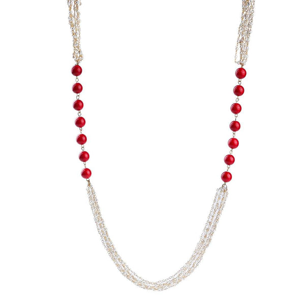 22K Gold-Plated Fashion Necklace front view featuring an elegant design and premium 22K gold-plated finish