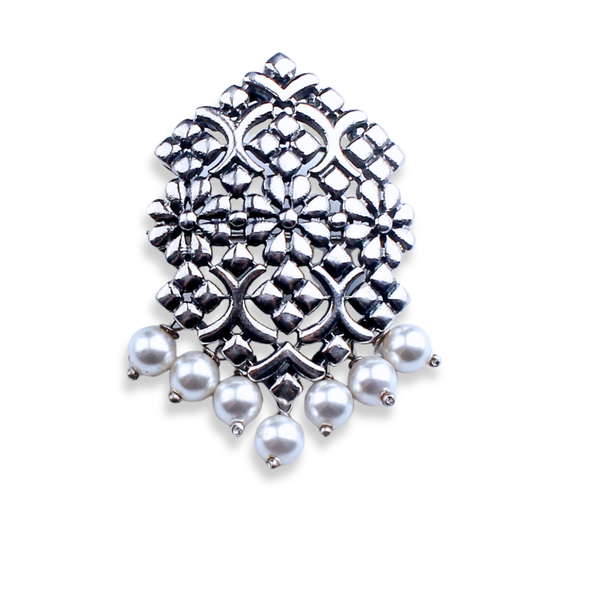 Floral Pentagon Brooch