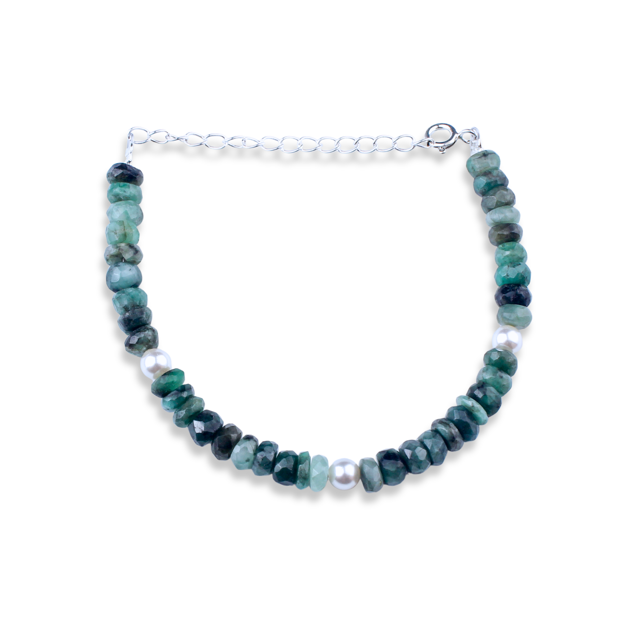 Emerald Bracelet with Pearls
