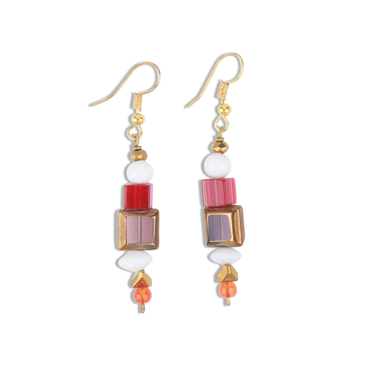 Multicolour Glass Bead Earrings