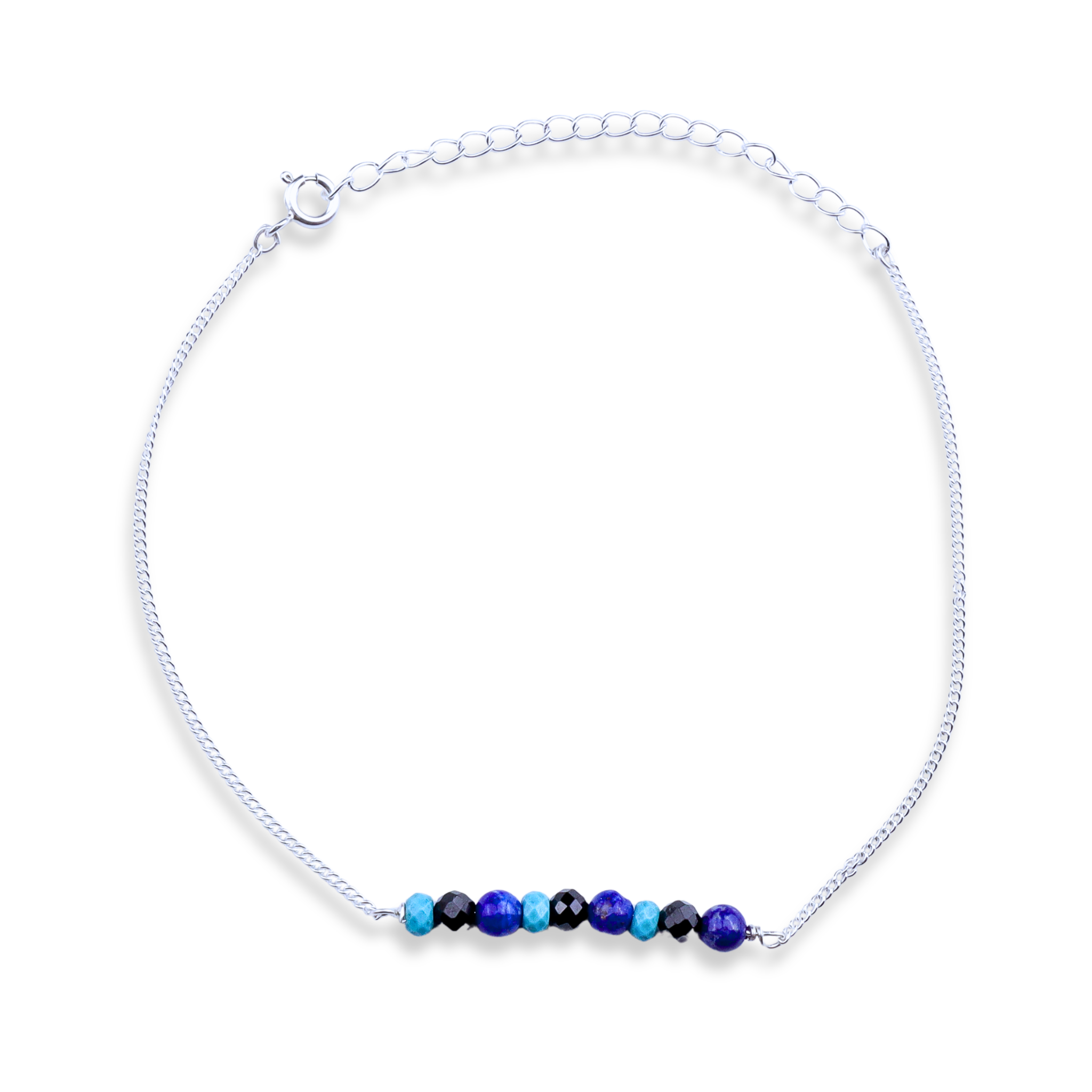 Silver Chain Evil Eye Anklet
