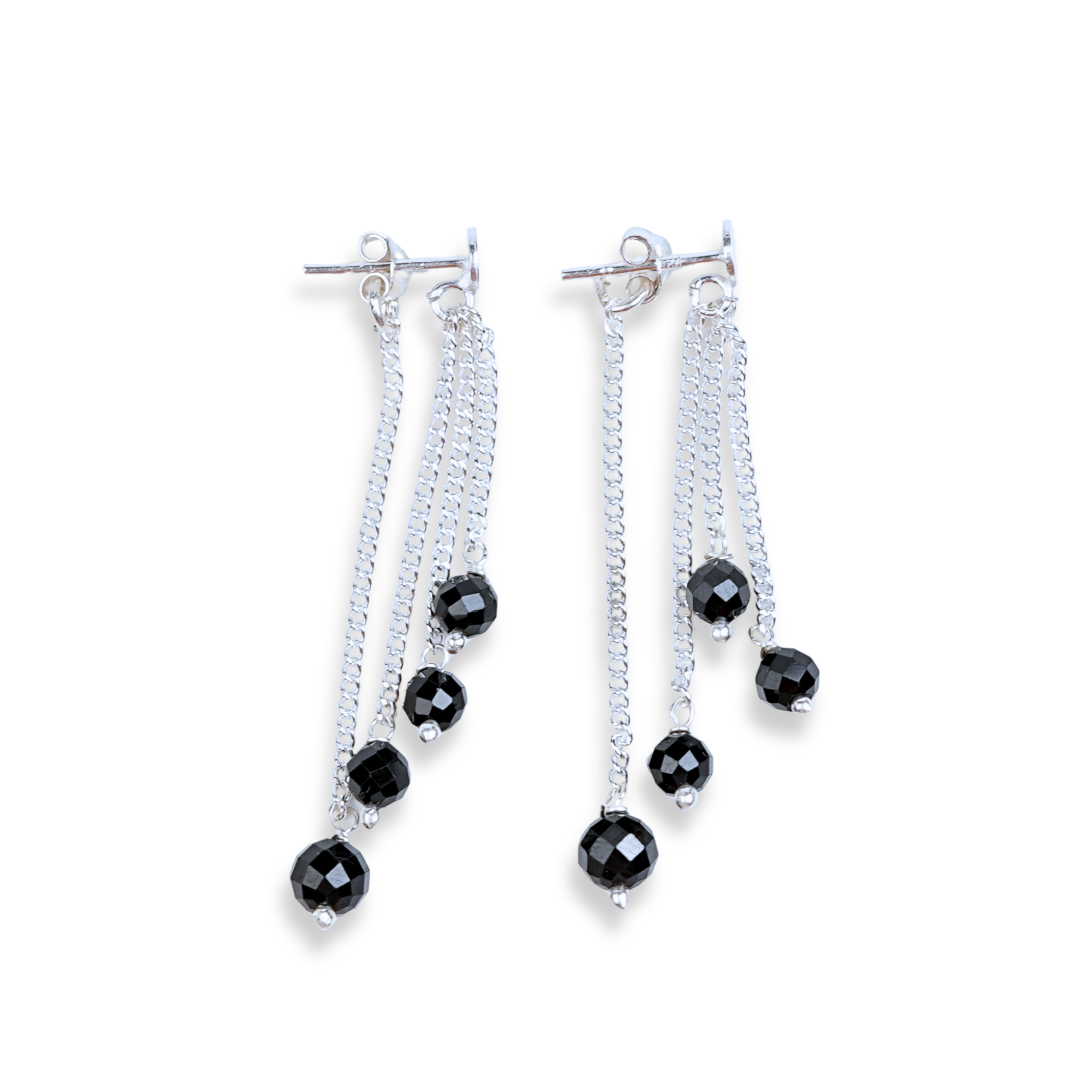 Black Spinel Layered Dangler Trinket | 92.5 Sterling Silver