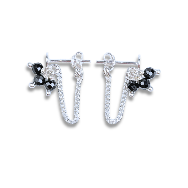 Black Spinel Bunch Trinket | 92.5 Sterling Silver