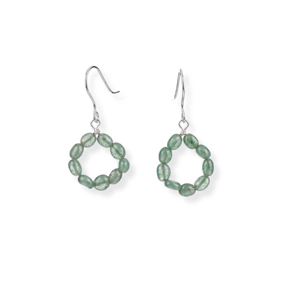 Russian Quartz Silver Earrings (Project Handmade)