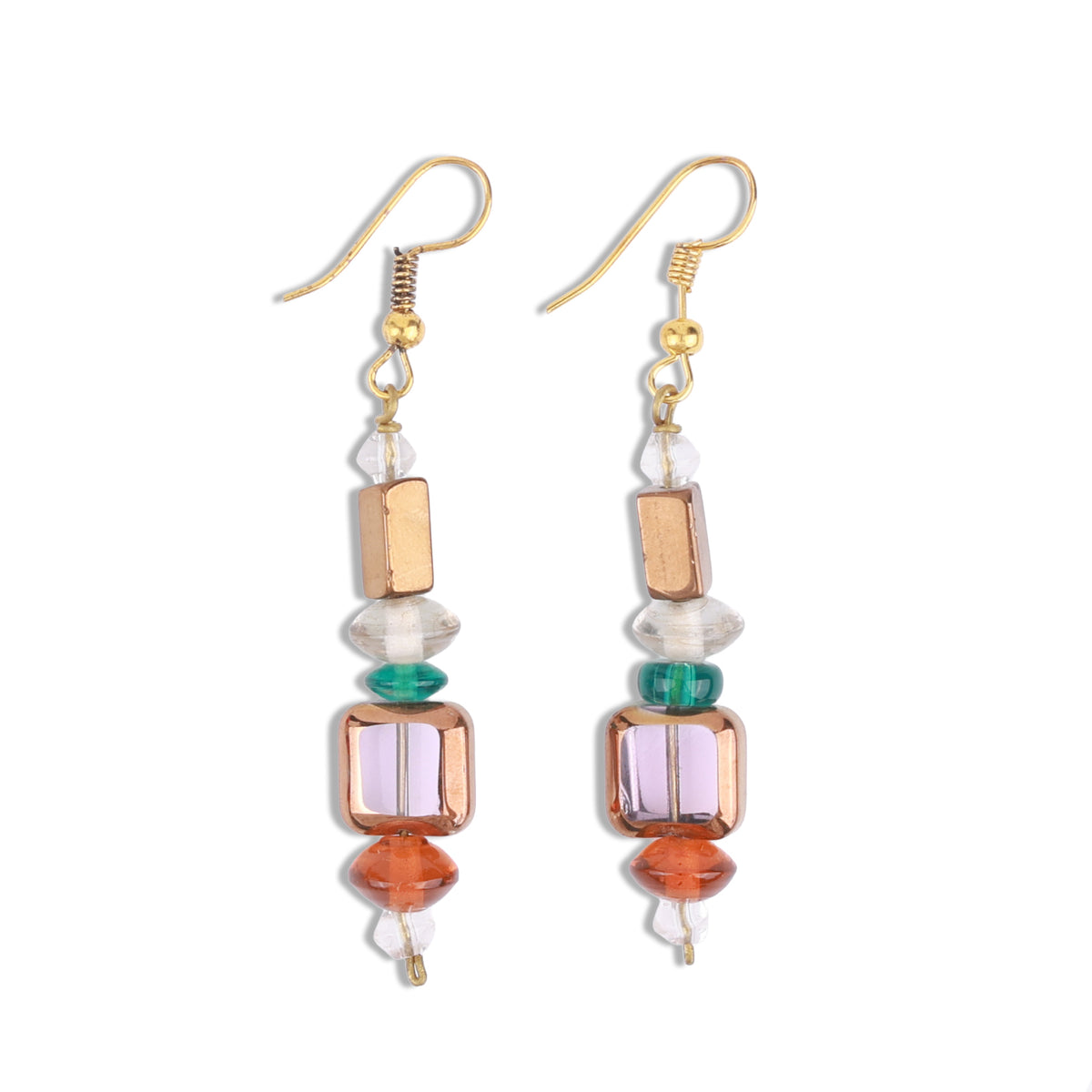 Multicolour Glass Bead Earrings