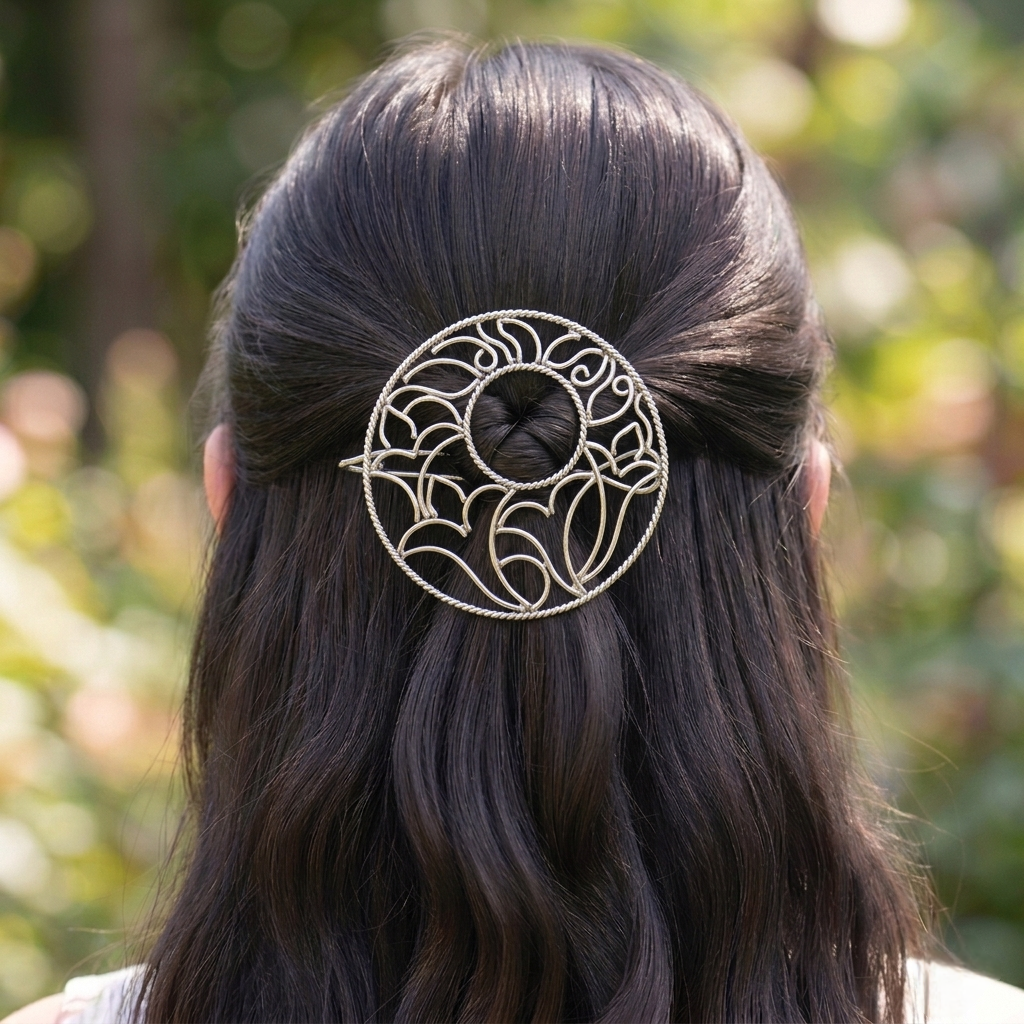 Filigree Circle Hairpin | 92.5 Sterling Silver
