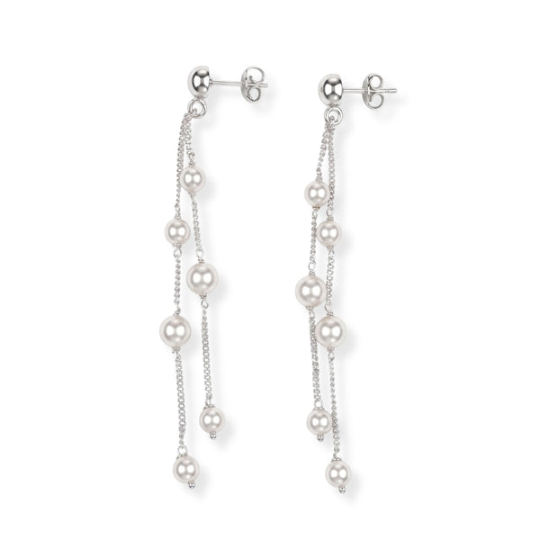 Double String Pearl Earring (Project Handmade)