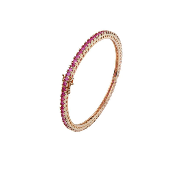22K Gold Plated Fashion Bangle (Single) front view featuring an elegant design and premium 22K gold-plated finish