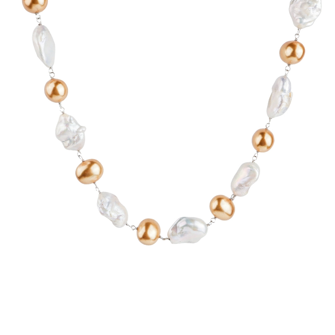 Pearl Silver Ganthan Necklace