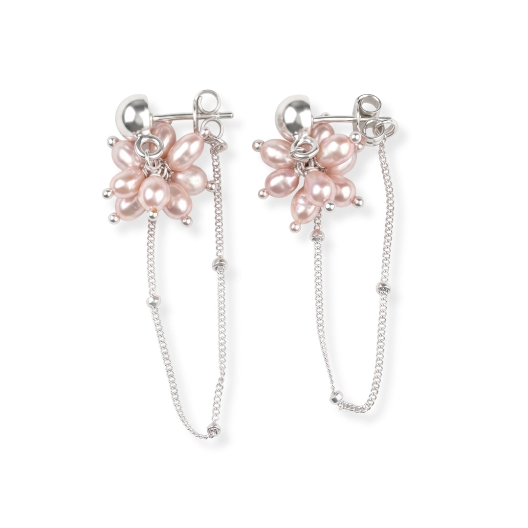 Rice Pearl Bunch Trinket Earring (Project Handmade)