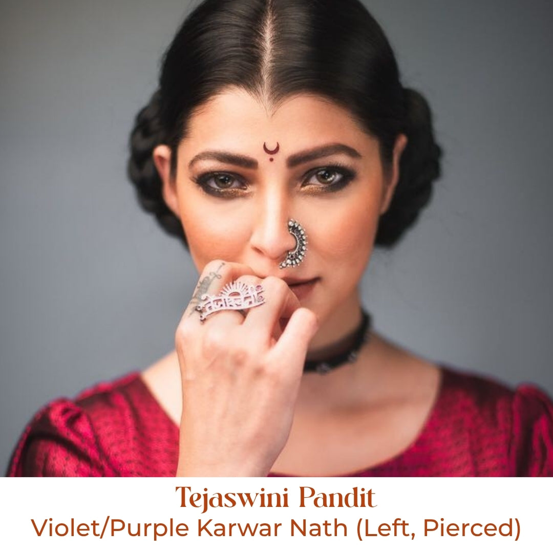 Karwar Nath : Violet / Purple (Left, Pierced)