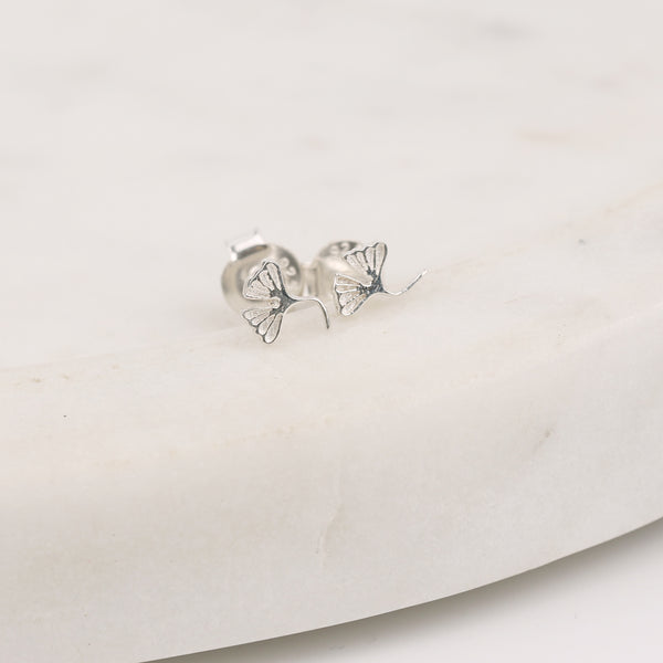 Ginkgo Leaf Stud | 92.5 Silver