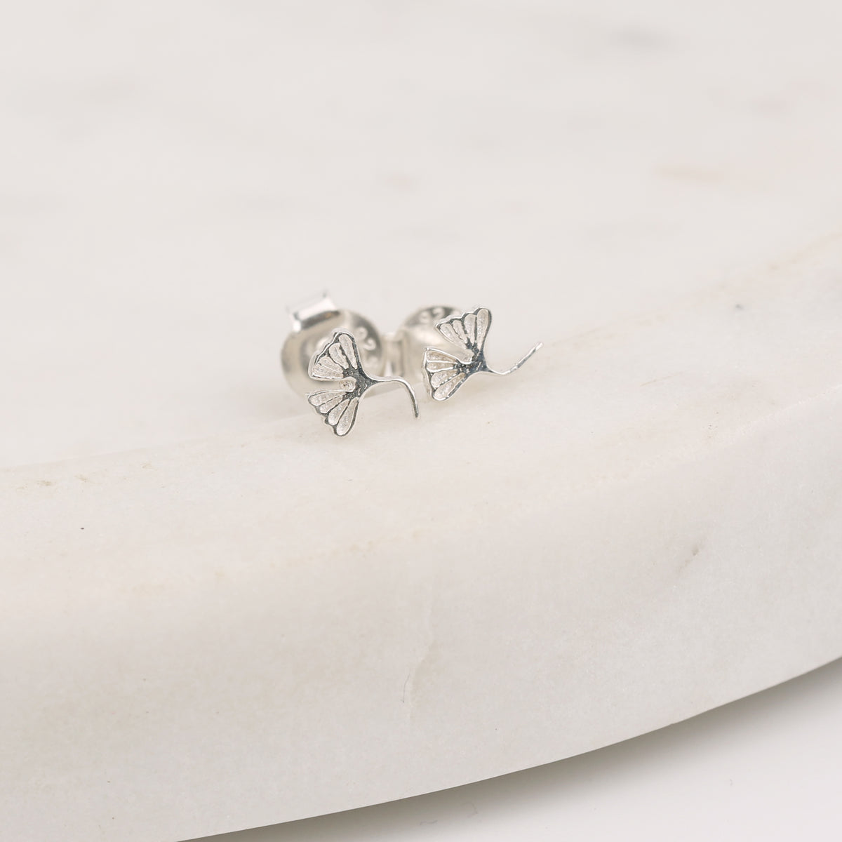 Ginkgo Leaf Stud | 92.5 Silver