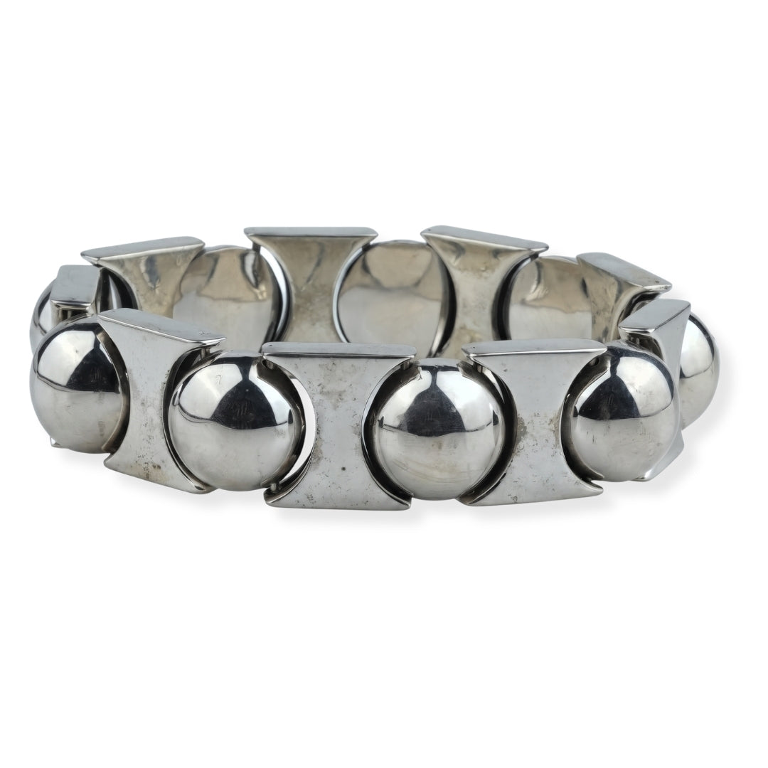 Silver Movable Button Bracelet