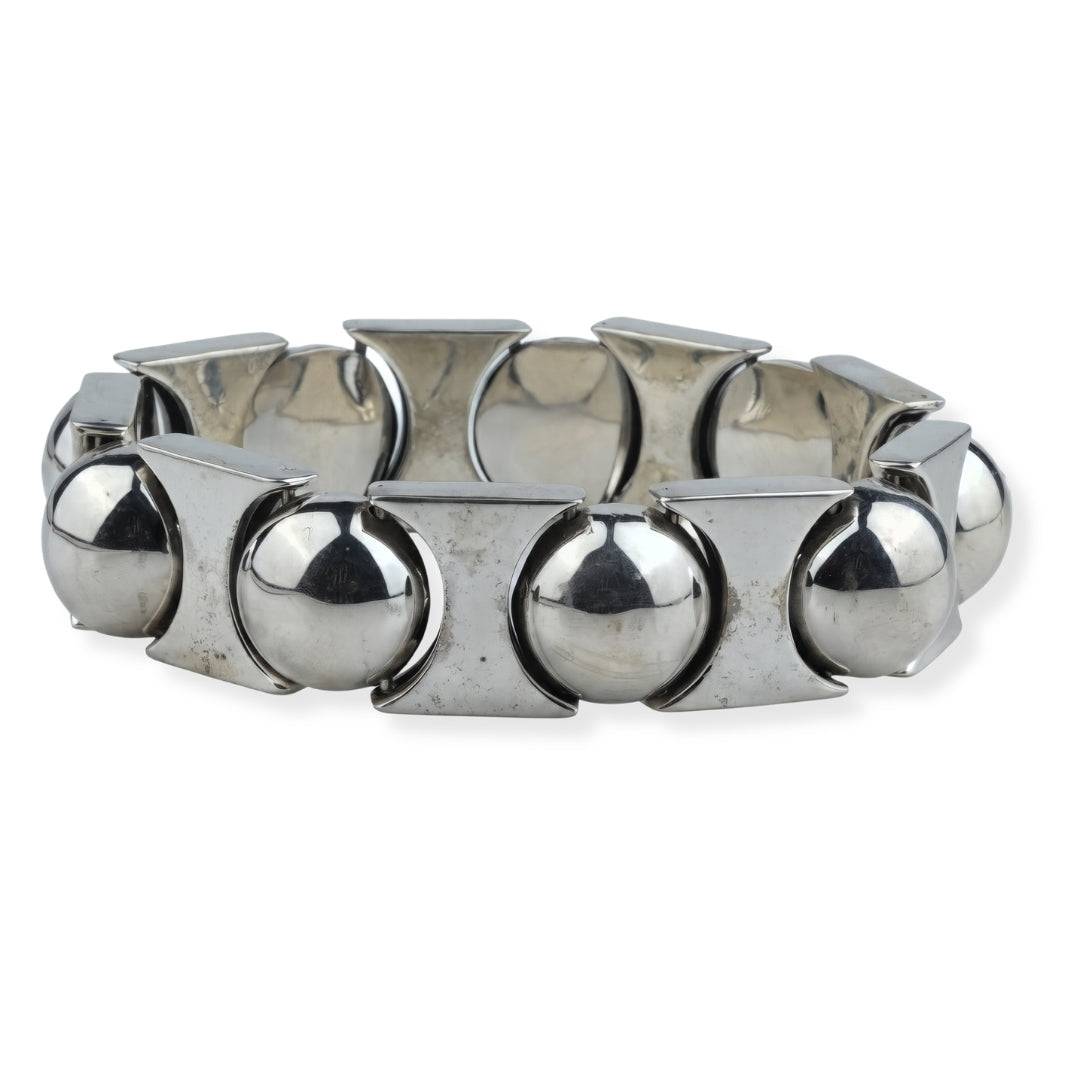 Silver Movable Button Bracelet