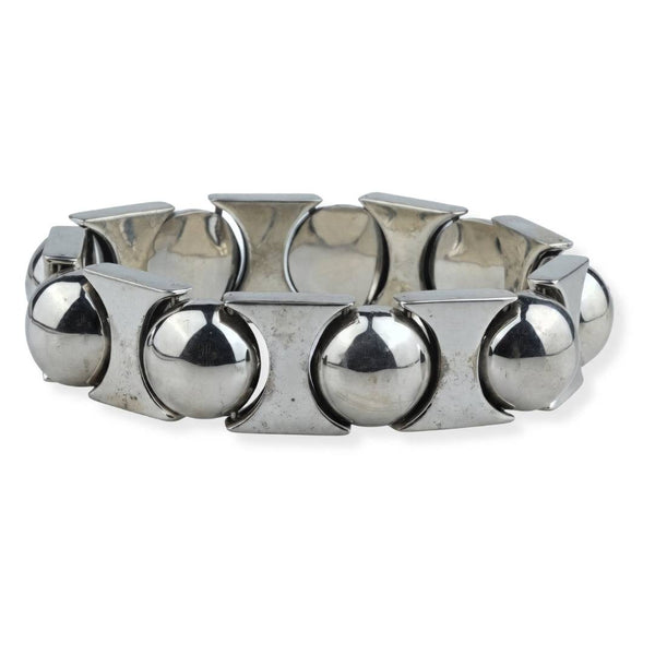 Silver Movable Button Bracelet