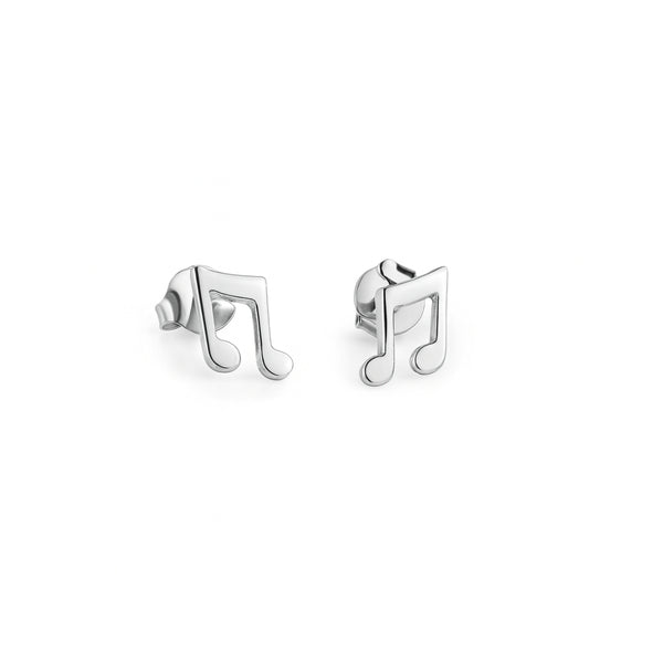 Musical note silver earrings for women
