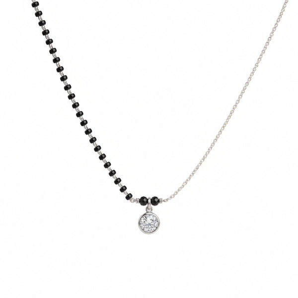 Half & Half : CZ Mangalsutra | 92.5 Sterling Silver