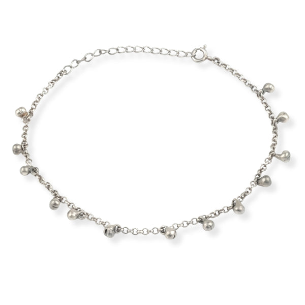 Oxidized Silver Ghungroo Anklet (Project Handmade)