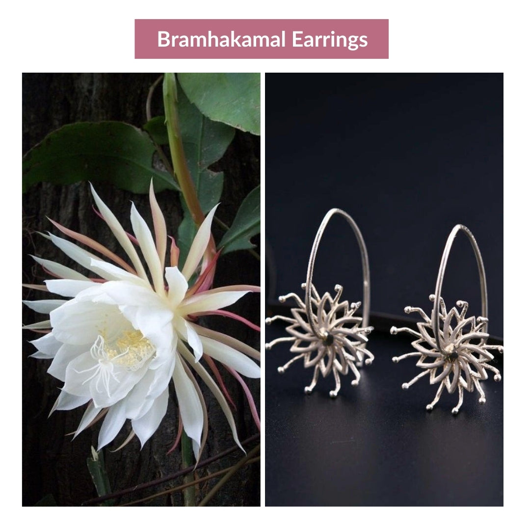 Bramhakamal Flower Earrings