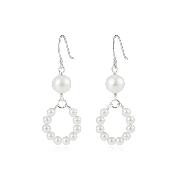 Silver Earring with Pearls
