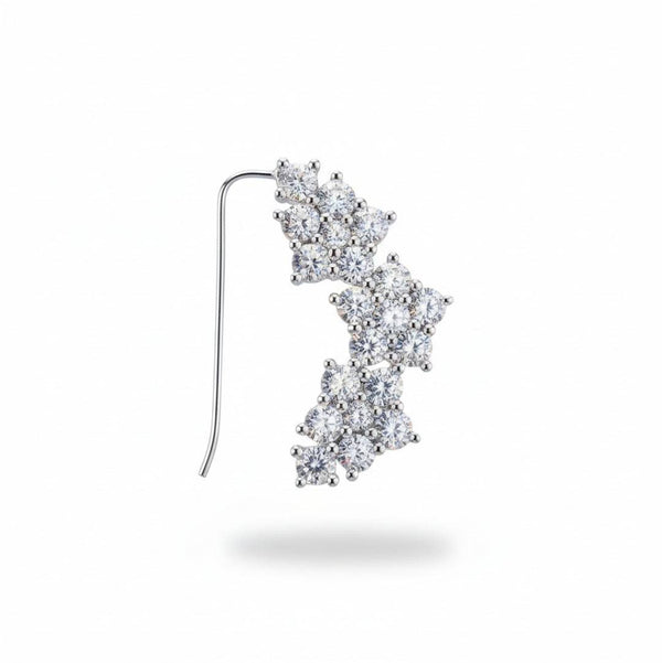 Silver CZ Nath earring
