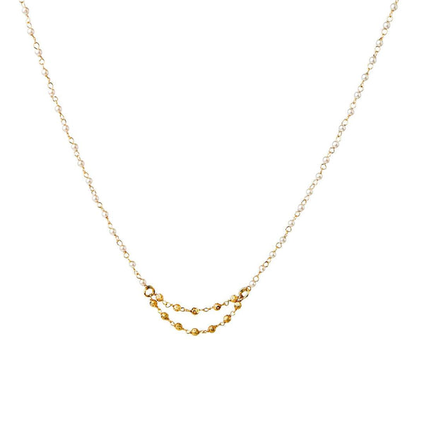 22K Gold-Plated Fashion Necklace front view featuring an elegant design and premium 22K gold-plated finish