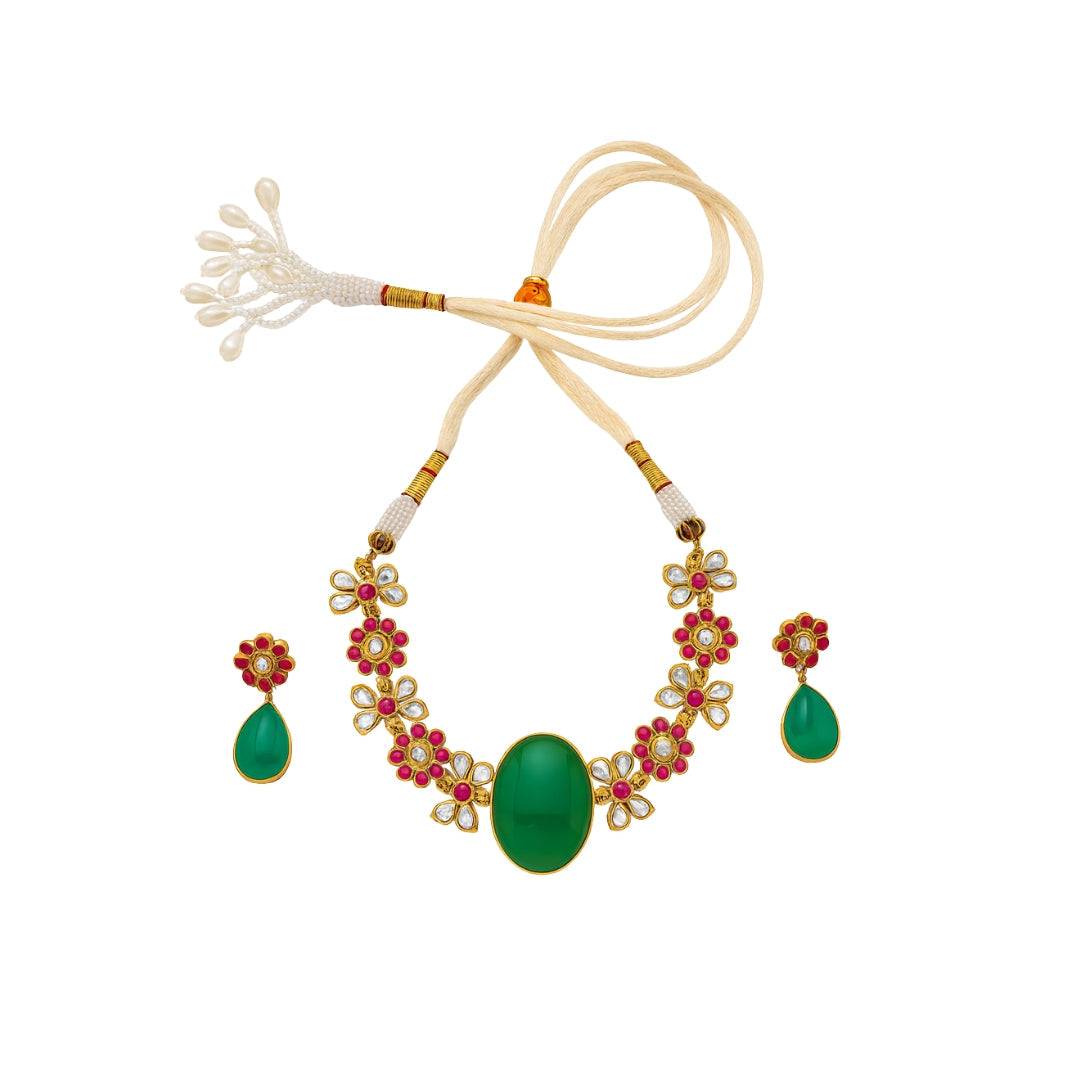 22K Gold Plated Fashion Set front view featuring an elegant coordinated design and premium 22K gold-plated finish