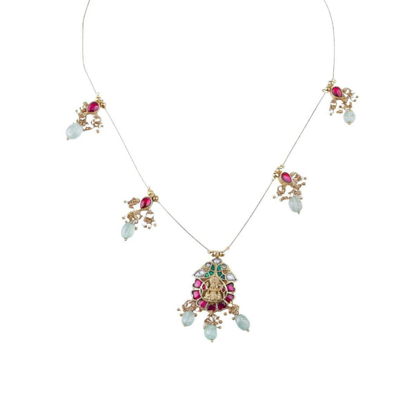 22K Gold Plated Fashion Necklace front view featuring an elegant design and premium 22K gold-plated finish