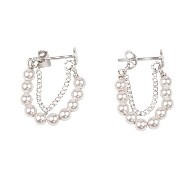 Pearl and Chain Earrings (Project Handmade)