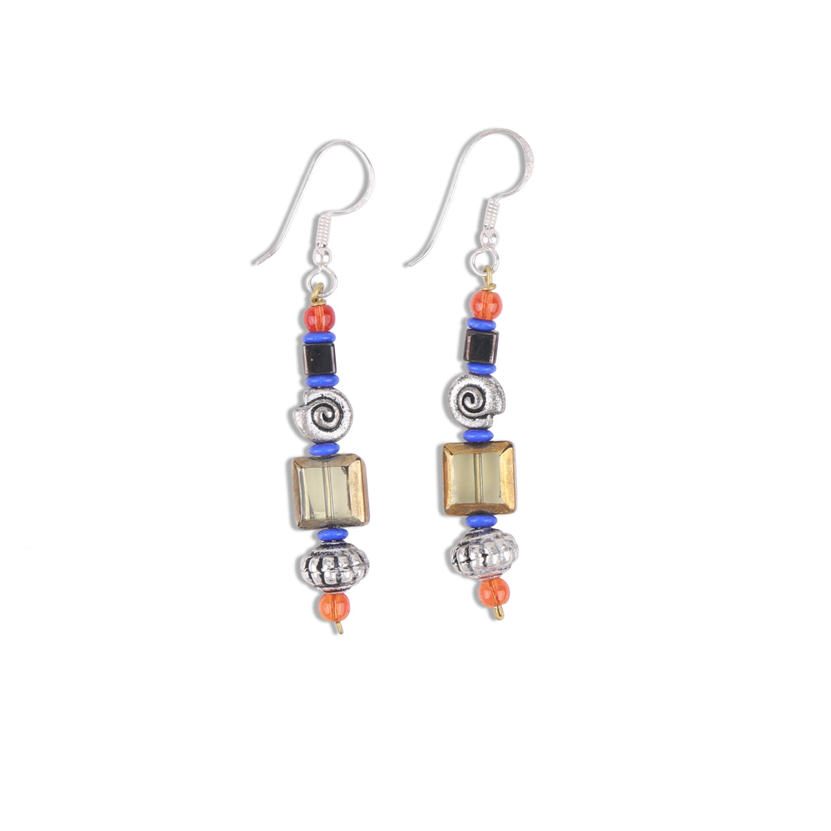 Multicolour Glass Bead Earrings