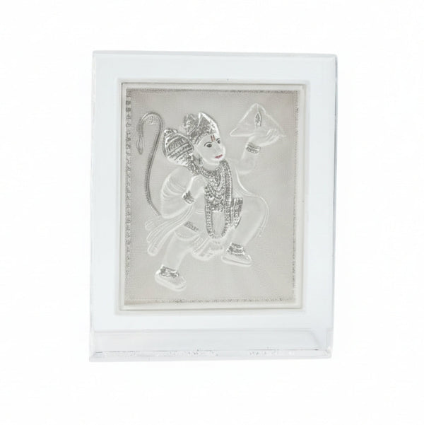 Sterling silver Hanuman deity home decor frame