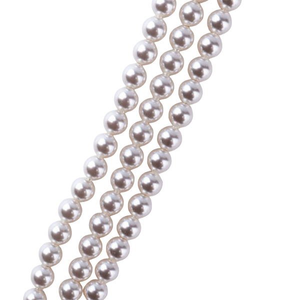 Pearl necklace with carved findings and pearls