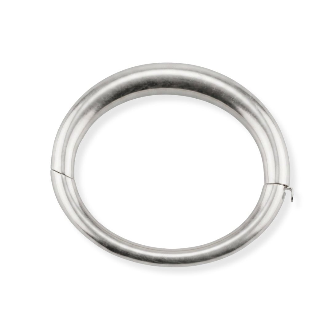 Silver Openable Plain Bangle