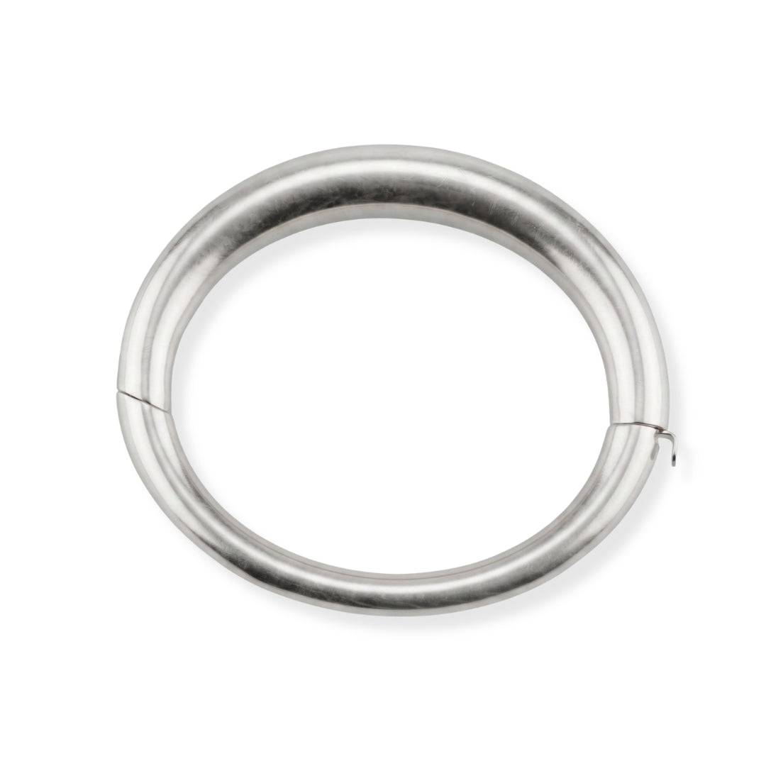 Silver Openable Plain Bangle