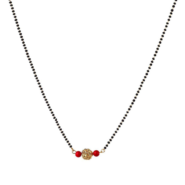 22K Gold-Plated Fashion Mangalsutra front view featuring an elegant traditional design and premium 22K gold-plated finish