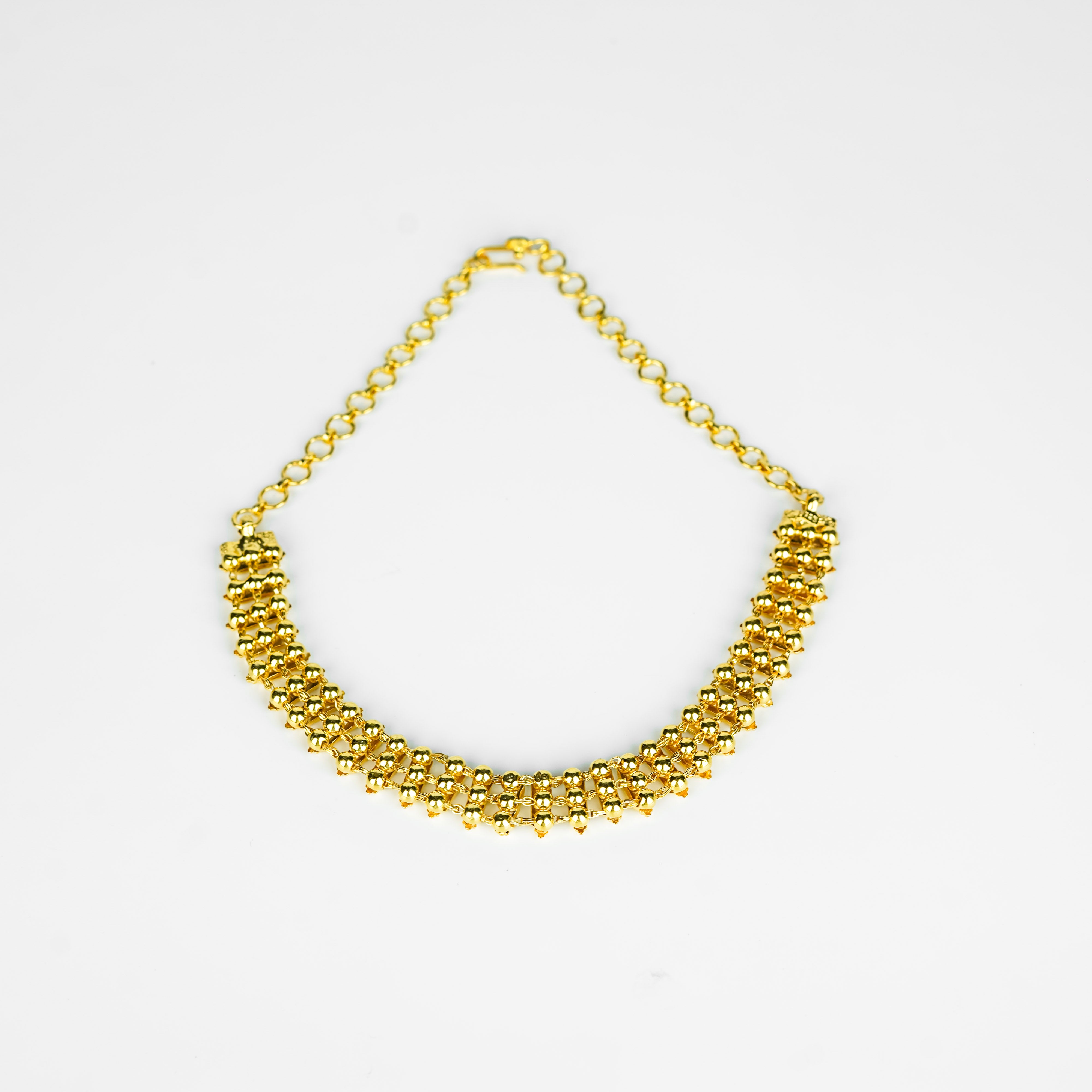 Silver Two Way Choker | 92.5 Silver | 22K Gold Plated