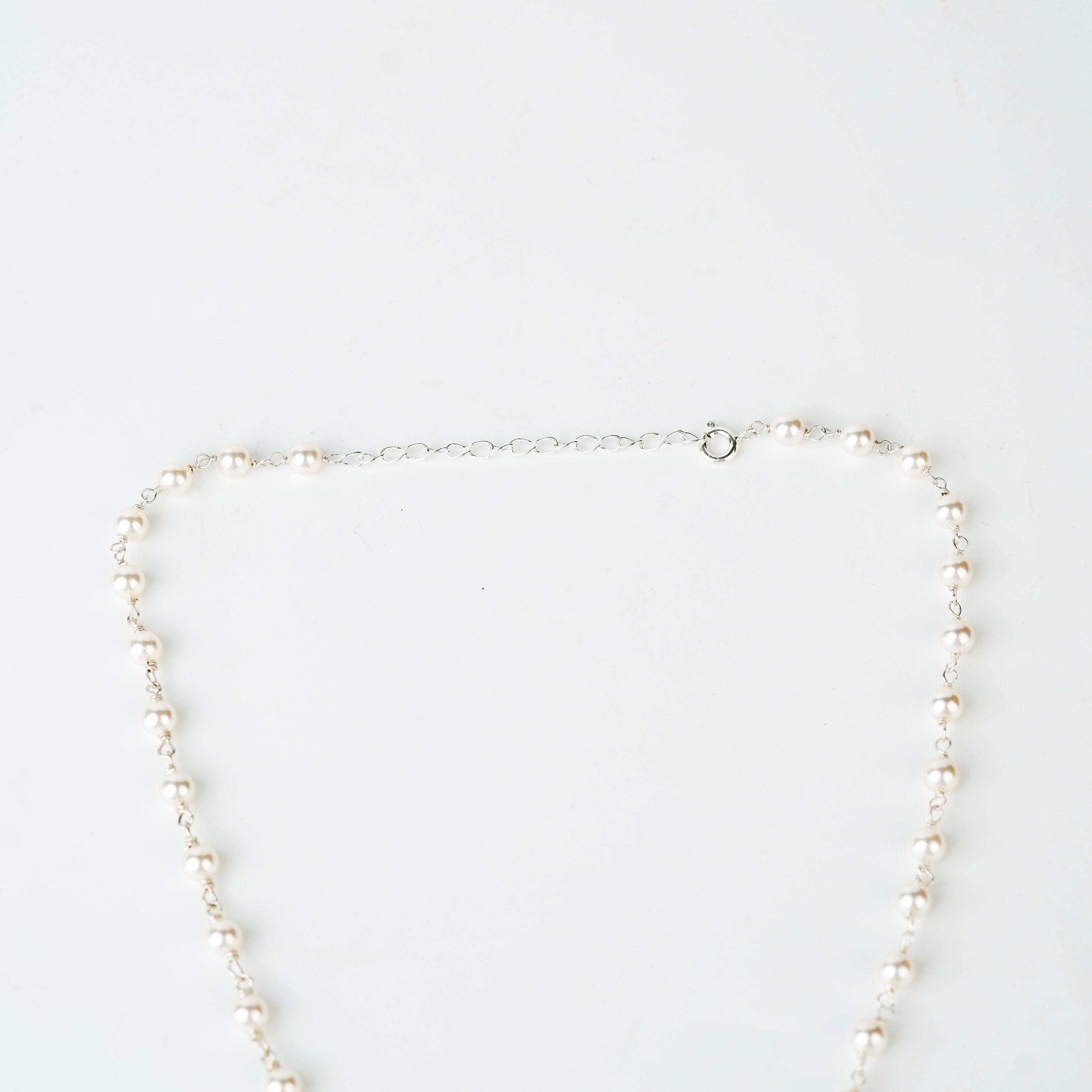 Pearl ganthan necklace with Semipricious stones