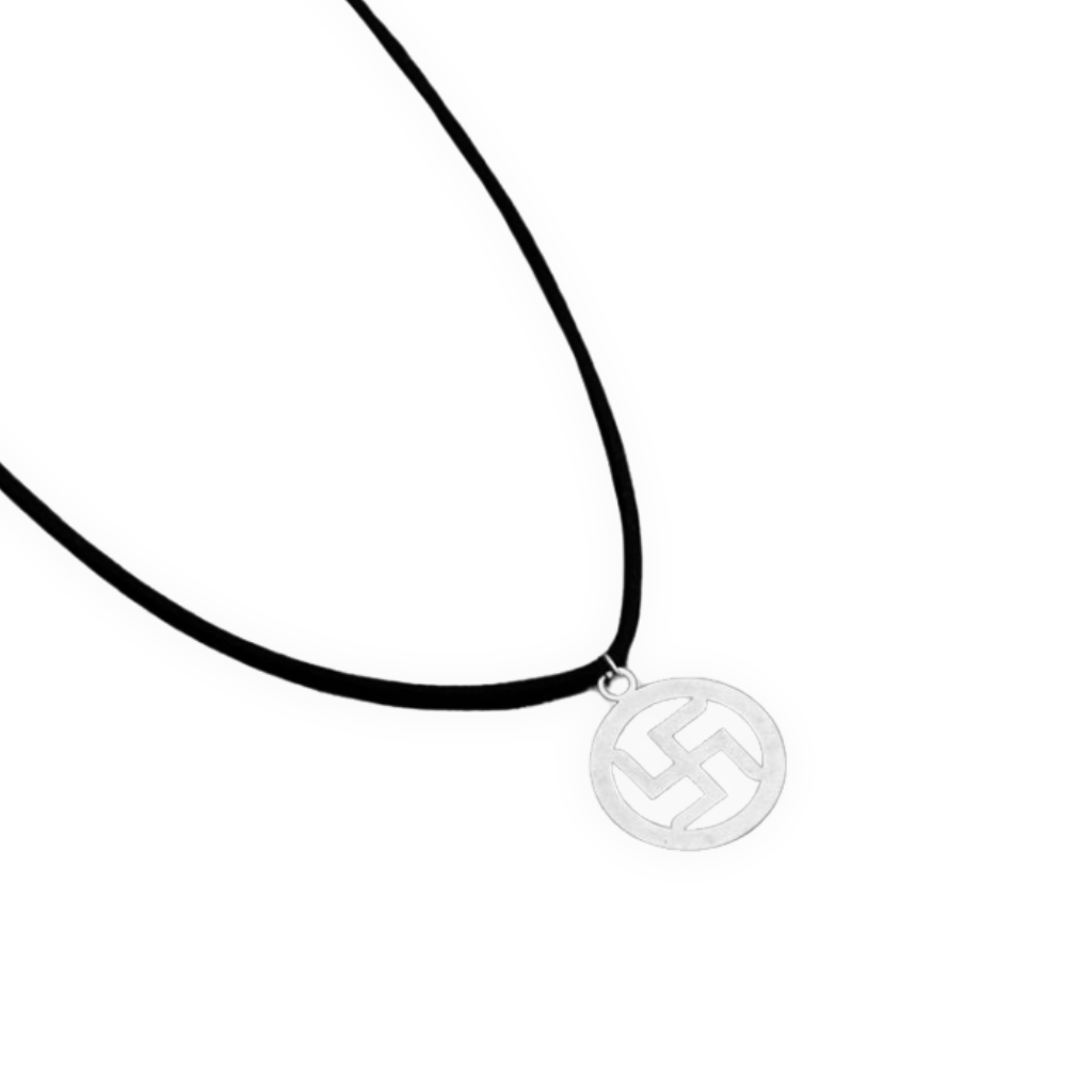 Silver Swastik Necklace for Men