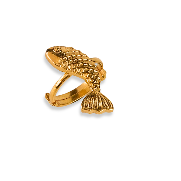 Silver Matsya Ring | 22K Gold-Plated