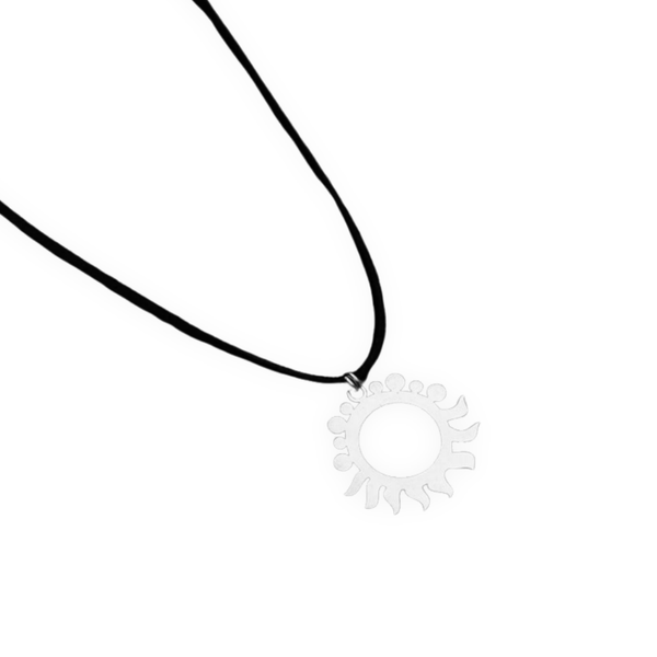 Silver Sun Necklace for Men