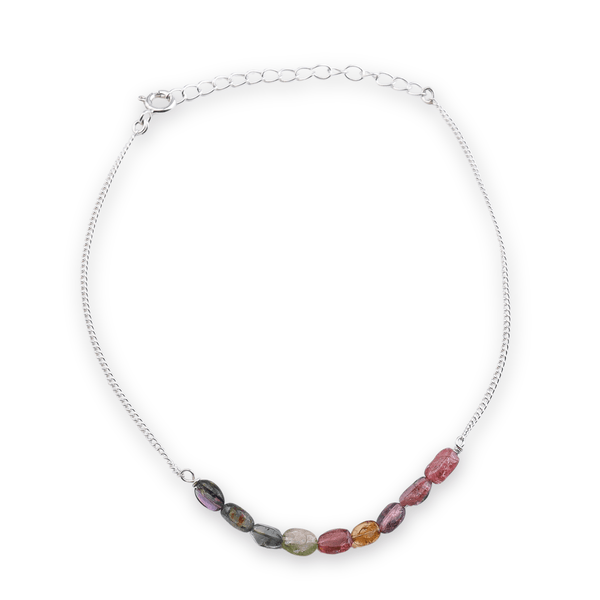 Colorful gemstone anklet