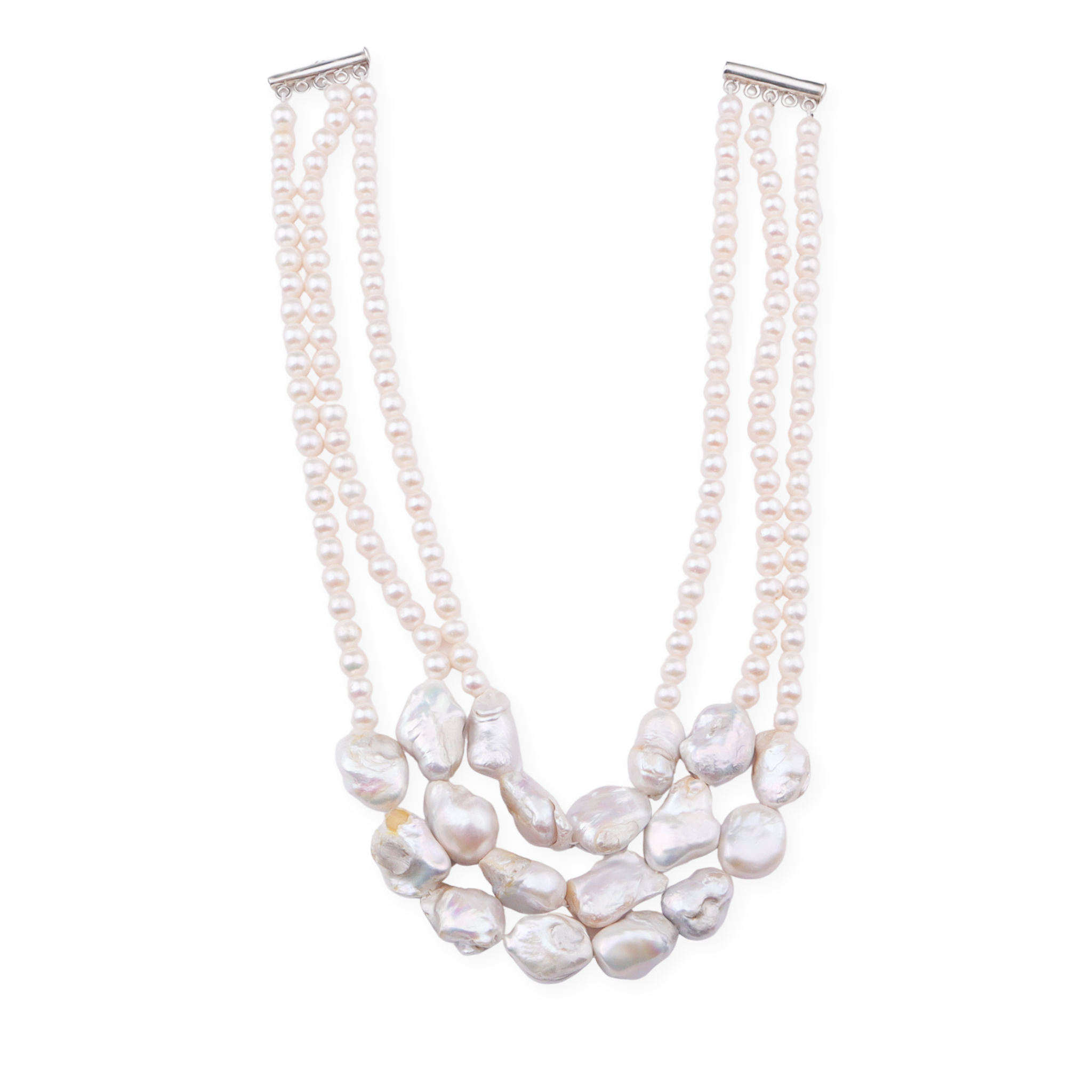 Luxe Necklace - Baroque & Fresh Water Pearls
